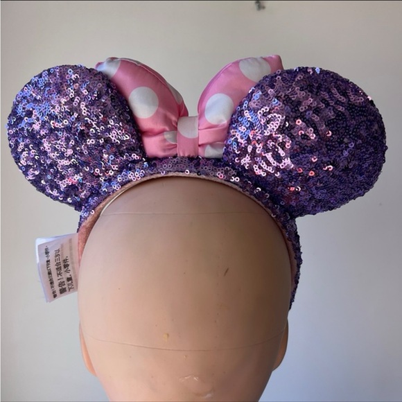Purple Minnie Mouse ears - Picture 3 of 3